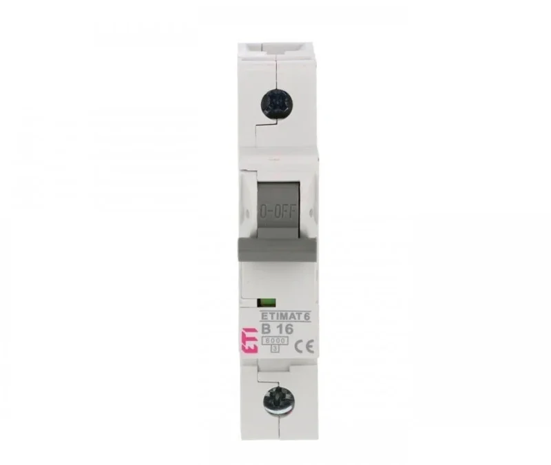 Wyłącznik nadprądowy ETI B16 1P 16A MCB 6kA do ochrony instalacji elektrycznej