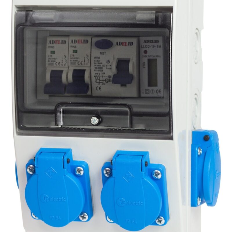 Rozdzielnica budowlana zabezpieczona