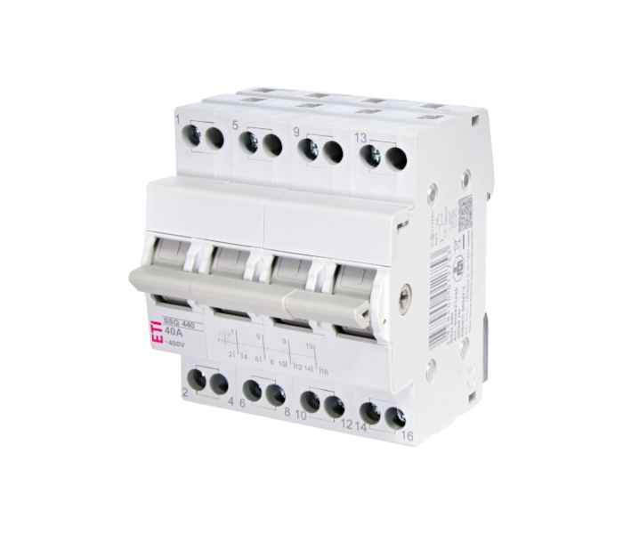 Przełącznik sieć‑agregat SSQ 440 4P 40A I‑O‑II ETI